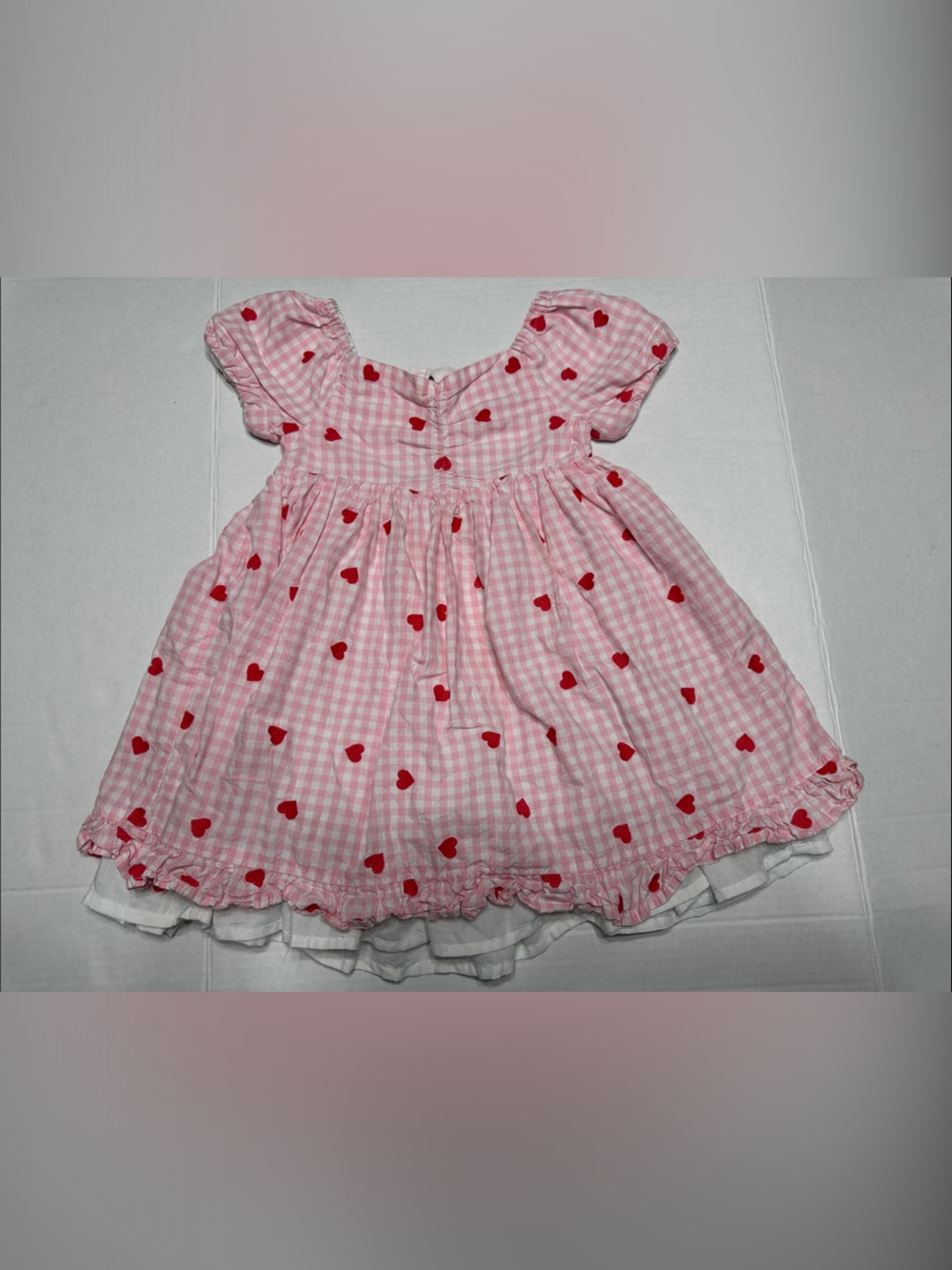 Isaac Mizrahi Pink Gingham Dress with Red Hearts